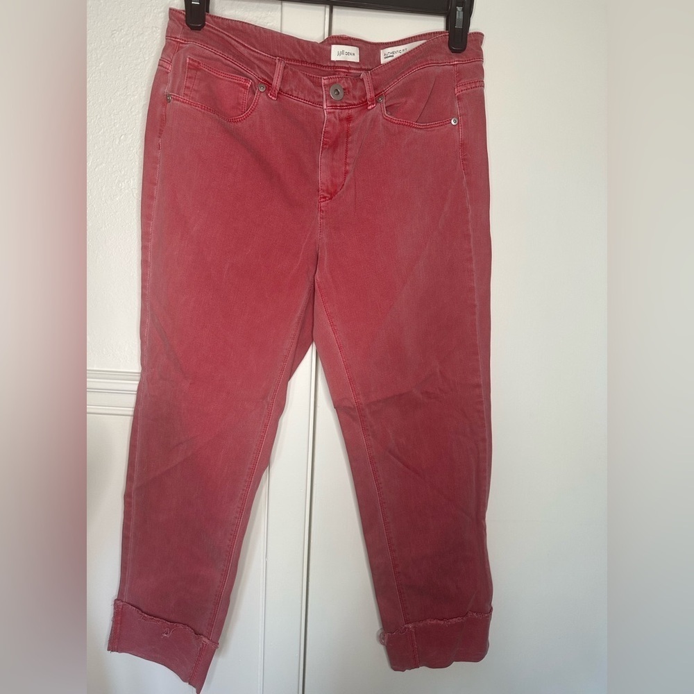 J. Jill Authentic Fit Pink Cropped Denim size 8